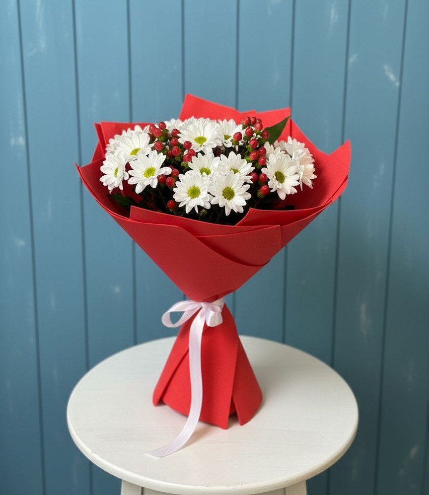 Букет цветов из: Хризантемы в Чкалово