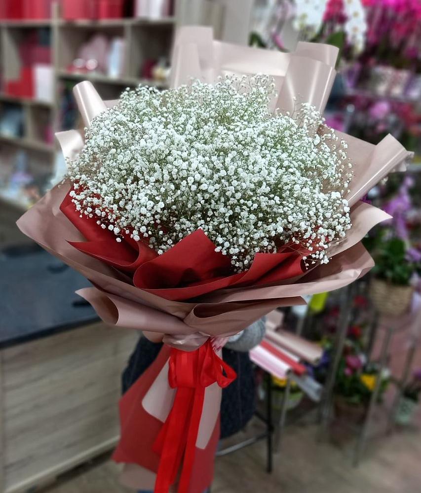 Букет Белые хлопья в Чкалово Букет цветов из: Гипсофила в Чкалово