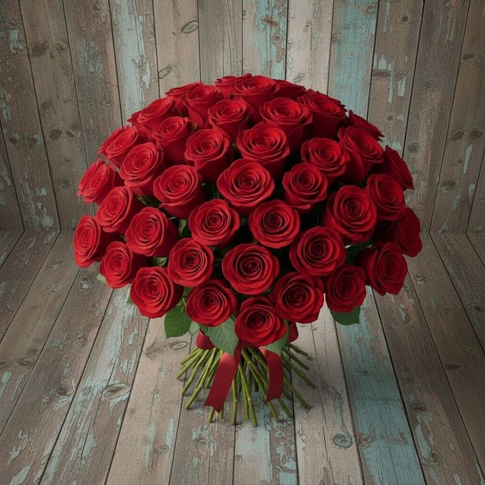 Букет 55 Красных роз Фридом в Чкалово