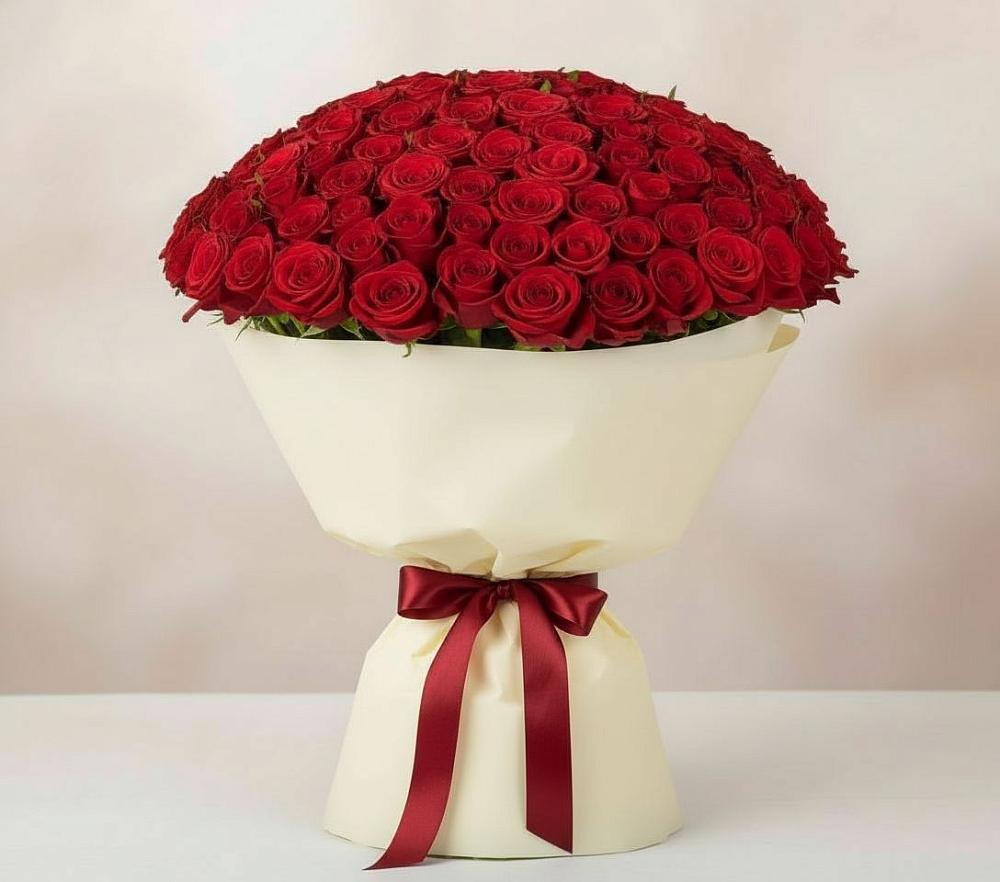 Букет 101 Красная роза Милано в Чкалово