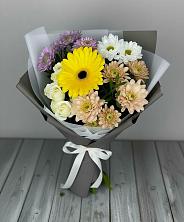 Букет цветов из:  Розы, Герберы и Хризантемы в Чкалово