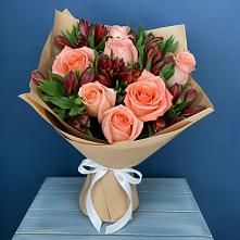 Букет цветов из:  Розы и Альстромерии #REPLACE_PRED# Чкалово