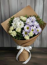 Букет цветов из:  Хризантемы и Розы в Чкалово