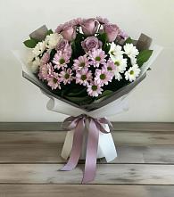 Букет цветов из:  Хризантемы и Розы в Чкалово