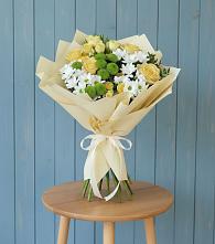 Букет цветов из:  Хризантемы и Розы #REPLACE_PRED# Чкалово