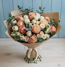Букет цветов из:  Альстромерии и Розы #REPLACE_PRED# Чкалово